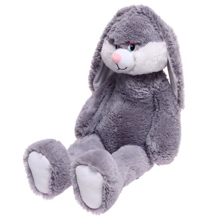 Soft toy "Hare Prishha", gray color, 100 cm-1