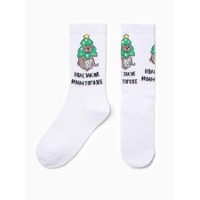 Women's socks ”and you are the same and the same”, white color, rr 36-40