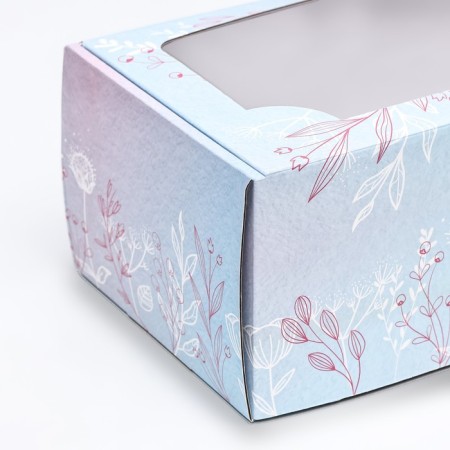 Self -charged box, with a window, "flower lace" 16 x 35 x 12 cm-2