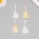 Mirror sticker "guitar" 20x10 cm