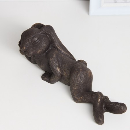 Figure "Hare lies" bronze, 24x8x8cm-5