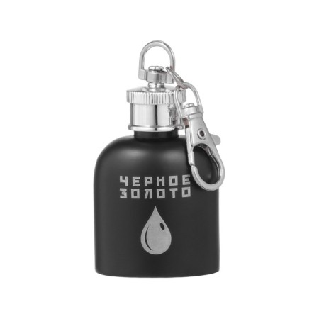 Black Gold alcohol flask for alcohol, stainless steel, 30 ml, 1 oz-1