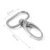 Metal carbine, 45 × 32 mm / 25 × 2.7 mm, 10 pcs, silver color