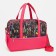 Road bag on lightning, 3 outer pockets, long belt, pink color