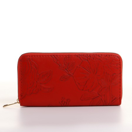 Women's wallet with lightning, red color-1