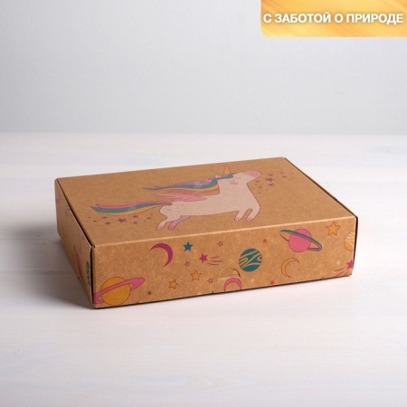 Gift folding craft, packaging, “unicorn”, 21 x 15 x 5 cm