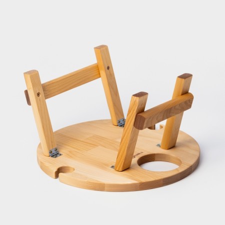 Table - ADELICA Wine, with a menage and folding legs, 2 persons, d = 32 × 1.8 cm, birch-7
