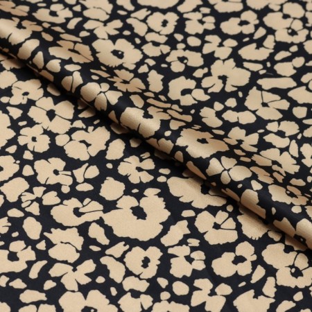 Payer satin fabric stuffed, width 150 cm, black color-1