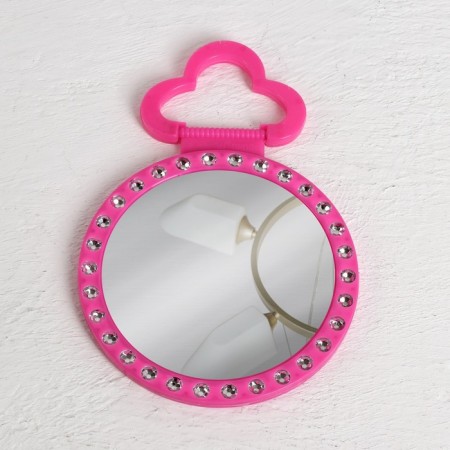Desktop mirror - suspended “circle”, with a frame for a photograph, D mirror surface 12 cm, packing 10 pcs, color mix-4