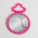 Desktop mirror - suspended “circle”, with a frame for a photograph, D mirror surface 12 cm, packing 10 pcs, color mix