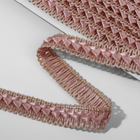 Decorative braid "Samos", 18 mm, 9.1 ± 0.5 m, champagne color-1