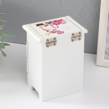 Casket wood 3 boxes "Flower composition" 6.5x9x12 cm-3