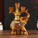 Souvenir Polystone SPRAGE "African elephant in the gold, openwork blanket" 19x12.5x5 cm