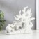 Souvenir ceramics "Three elephants under the tree" White 15.5x20x7.5 cm