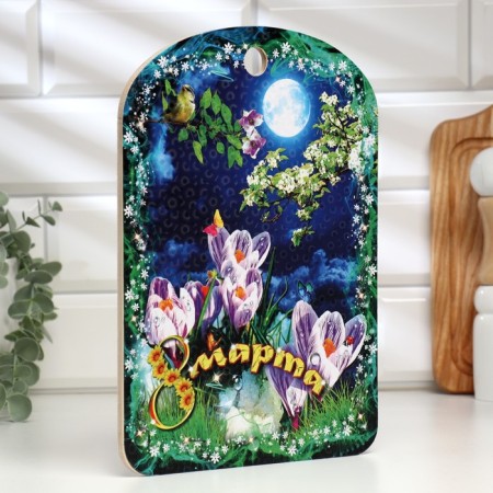 Groken Board Board "March 8. Tulips", 19.5 × 27.5 cm-1