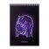 Notepad A5, 40 sheets in a cage on the crest "Neo-Ainime", covered cardboard, matte lamination, selective UV-lame, offset unit