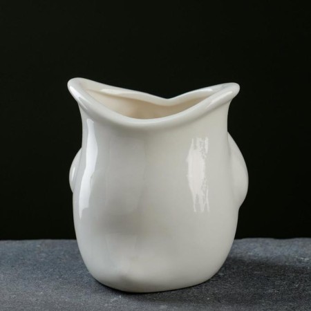 Pot "Owl Bukla" White, 9.5x9cm-3