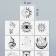 Tattoo on the body Black "Esoteric" set 10 pcs 6x6 cm