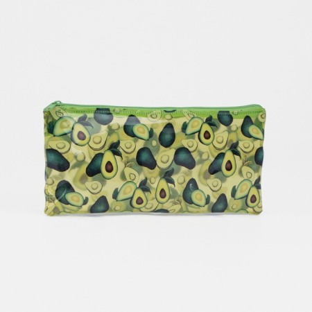 Cosmetic bag-penete with zipper, green color