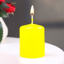 Candle - cylinder, 4x5cm, 7 hours, 47 g, yellow