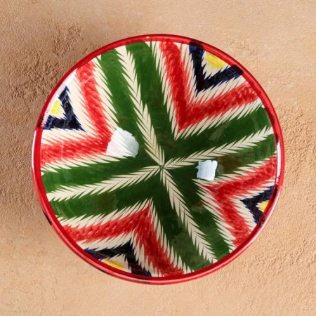 Rishtan Ceramics "Atlas" 15 cm, small, multi -colored ceramics-3