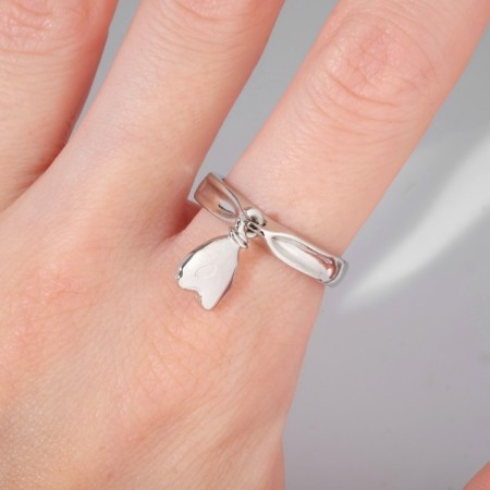 The ring "heart" is air, the color is silver, dimensionless-2