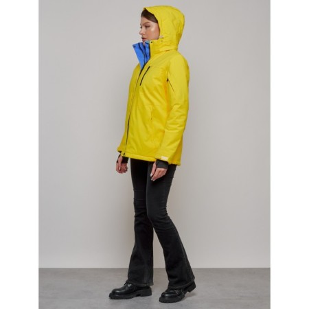 Ski jacket female, size 46, yellow color-15
