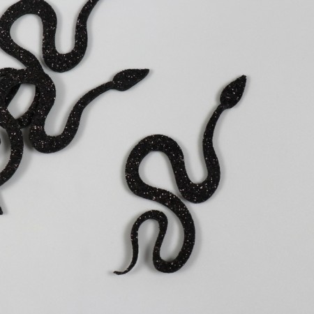 Decor "Black Snake" Foamiran, 7 cm (set 6 pcs)