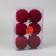 Set of balls plastic D-8 cm, 6 pcs "Bjorn" geometry, red