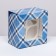 Packaging for 4 cupcakes with a window, "best man", 16 x 16 x 10 cm