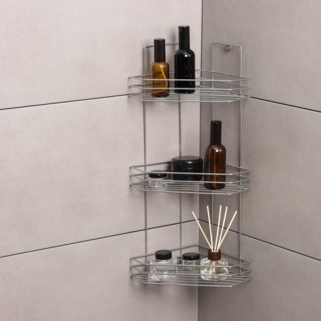 Corner regiment 3-tier "trapezius", 25 × 18 × 49 cm, color chromium