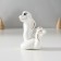 Souvenir Ceramics "White Cobra with Flower" with gold 4x6x8 cm