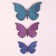 Set for decorating "butterflies", silver layer, 12 pieces, color mix