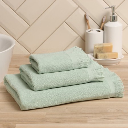 Trick Love Life Fringe, 30x60 cm, olive color, 100% cotton, 380 g/m2