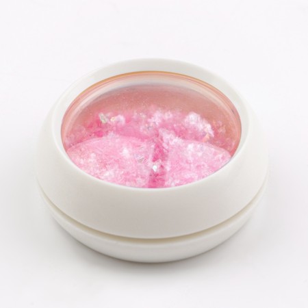 Opal powder for decor, in a jar, pink color-6