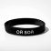 Silicone Bracelet "Oh Battle", black and white color