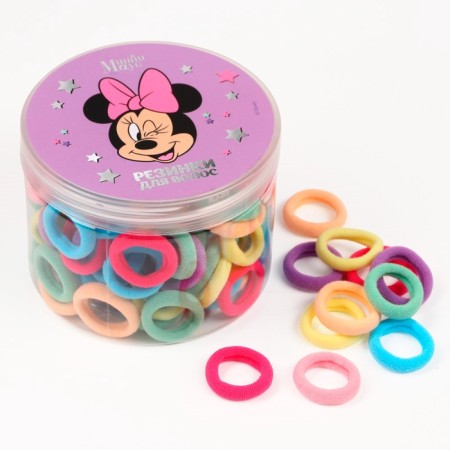 A set of hair rubber bands 100 pcs, 1.5 cm, Minnie Mouse-3