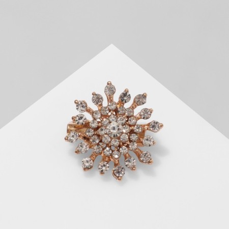 Brooch "Sunny sun" is small, the color is white in gold-1