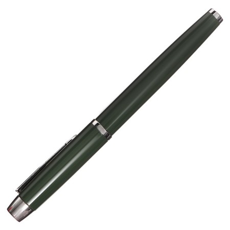 Organizer on the rings A6+, 80 sheets, leatherette, with a knife, a line, with a handle, in a gift box, green-8
