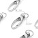 Metal carbine, 38 × 12 mm / 10 × 1 mm, 6 pcs, silver color