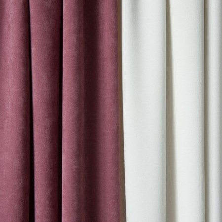 Kerty curtain set, 2x200x270 cm size, white/pink color-1