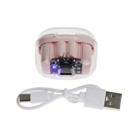 Wireless headphones Mybit Pro13, TWS, inserts, BT 5.0, 30/180 mAh, transparent, purple 99401-7