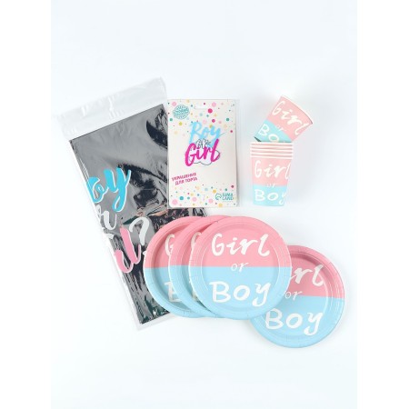 Set of disposable dishes "Gender Pati", 15 items-1