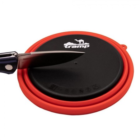 Silicone plate with a plastic bottom, 15 x 15 x 8.5, the color of terracotta-3