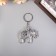 Keychain metal "Indian elephant" carved 3.8x5 cm
