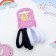 Hair elastic band "Mahrushka" (set 6 pcs) strip, 4.5 cm, black white