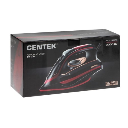 Iron CENTEK CT-2311, 3000 W, 450ml, ceramic, drop-stop, anti-Nakip, self-cleaning, red-8
