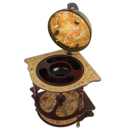 Globe bar decorative corner "Capombo map" 91x53x53 cm-7