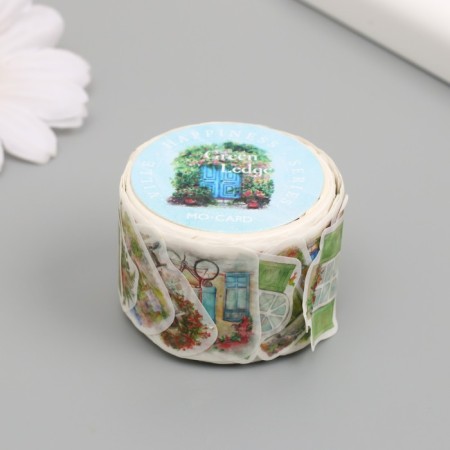Stick Paper "Doors and windows in colors" 1.2 - 2.5 cm 100 pcs in a roll 11x8 cm-2