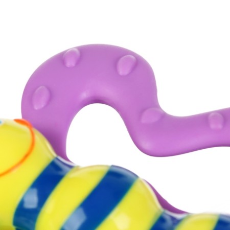 The “butterfly” rattle with elastic elements, in a bag, crumb I-3